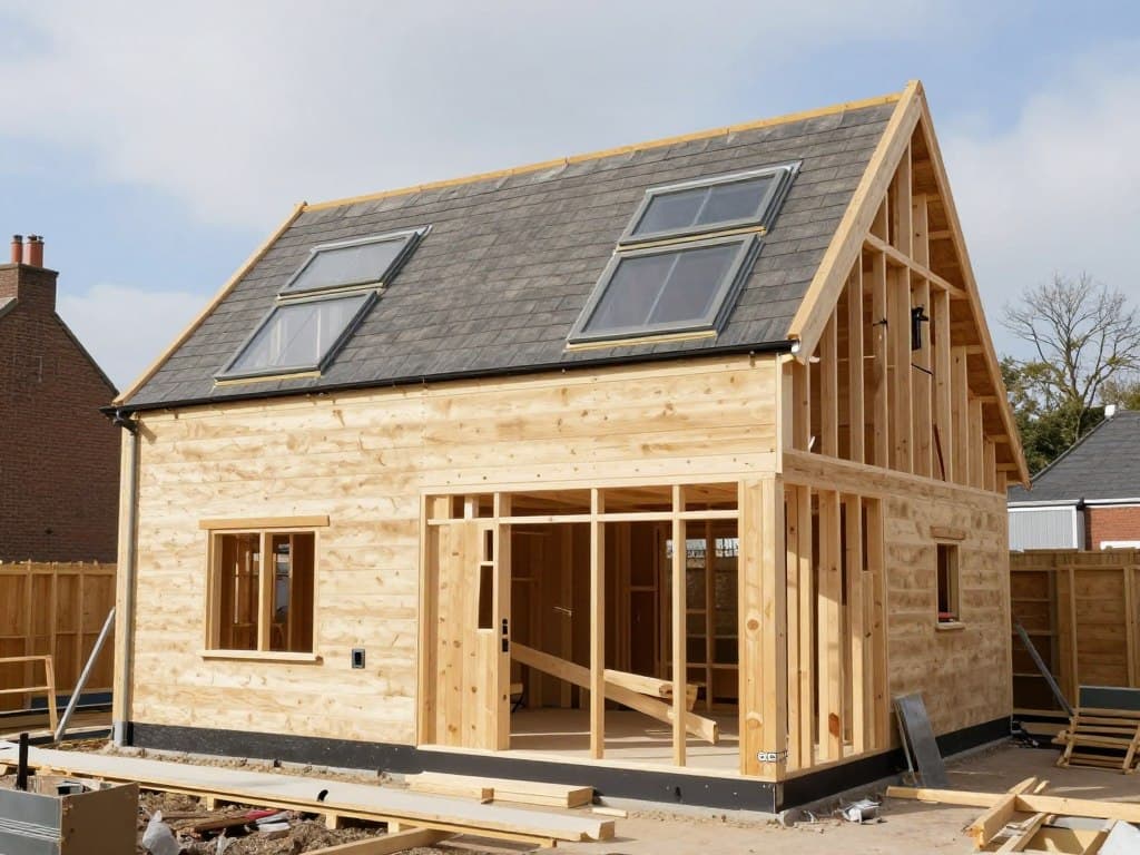 Loft conversion construction on an Oxford home