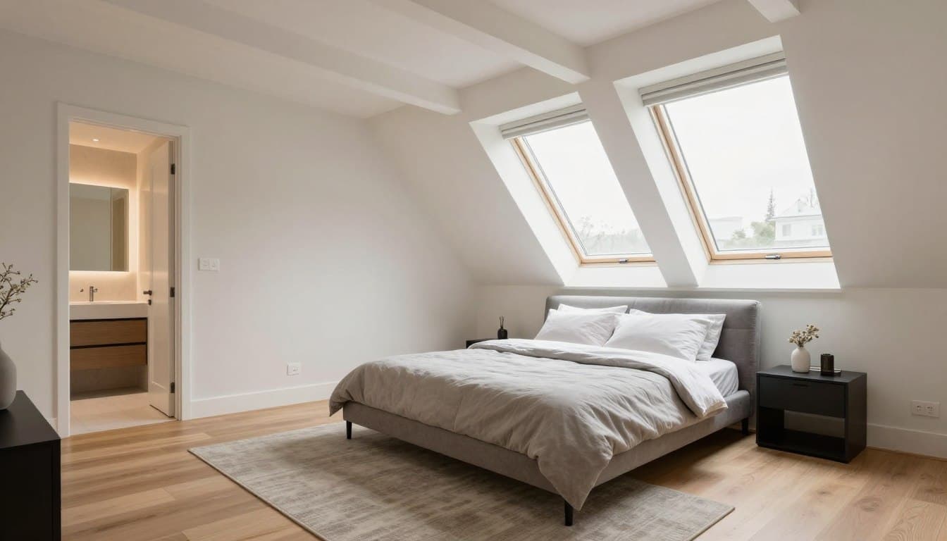 Bedroom suite in a completed Oxford loft conversion