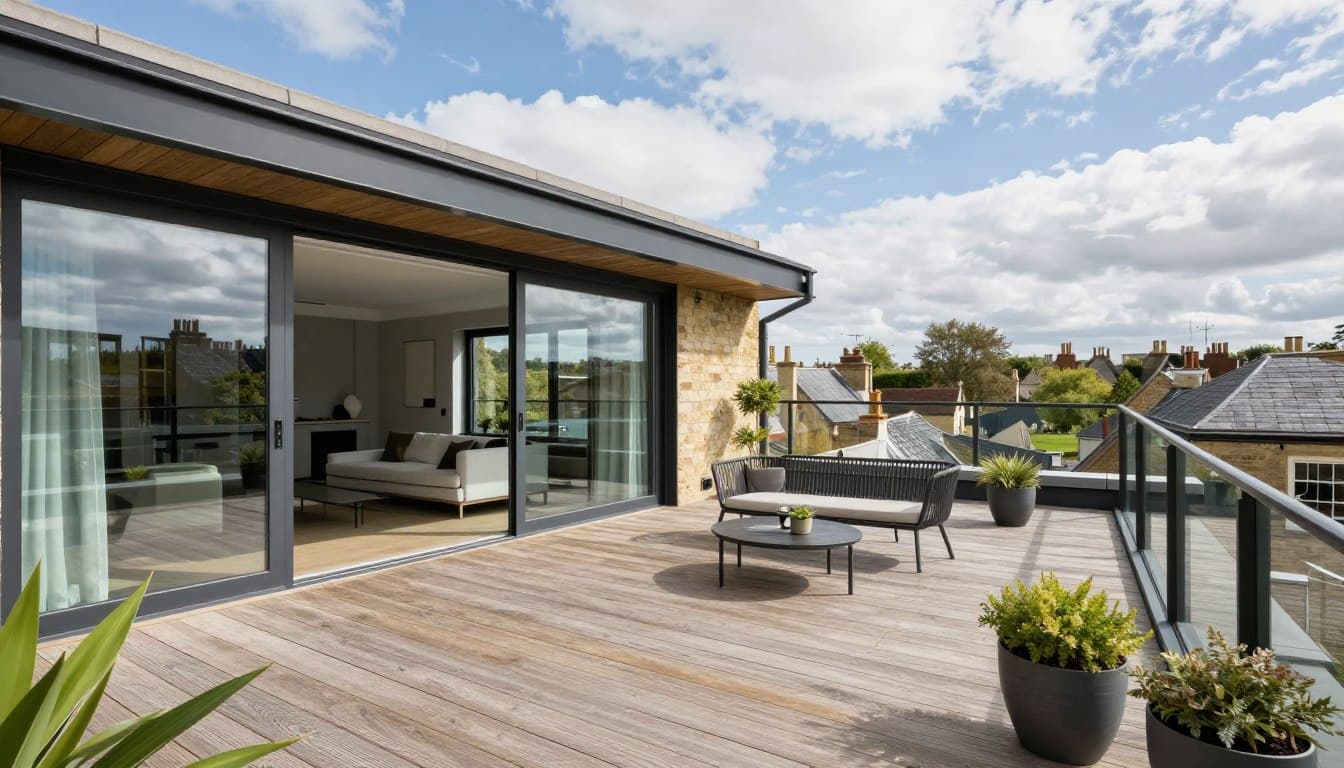 Loft conversion with a private roof terrace in Oxford