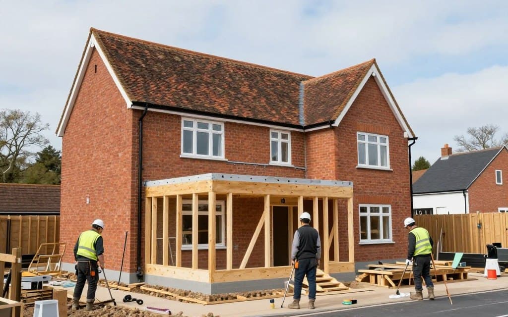 Rear extension and garden view on an Oxford home